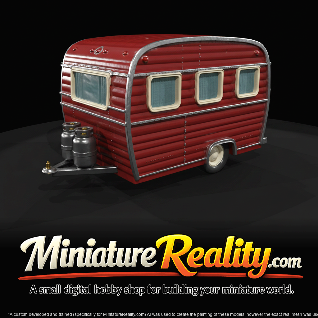 Small Ribbed Side Vintage Travel Trailer