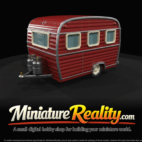 Small Ribbed Side Vintage Travel Trailer
