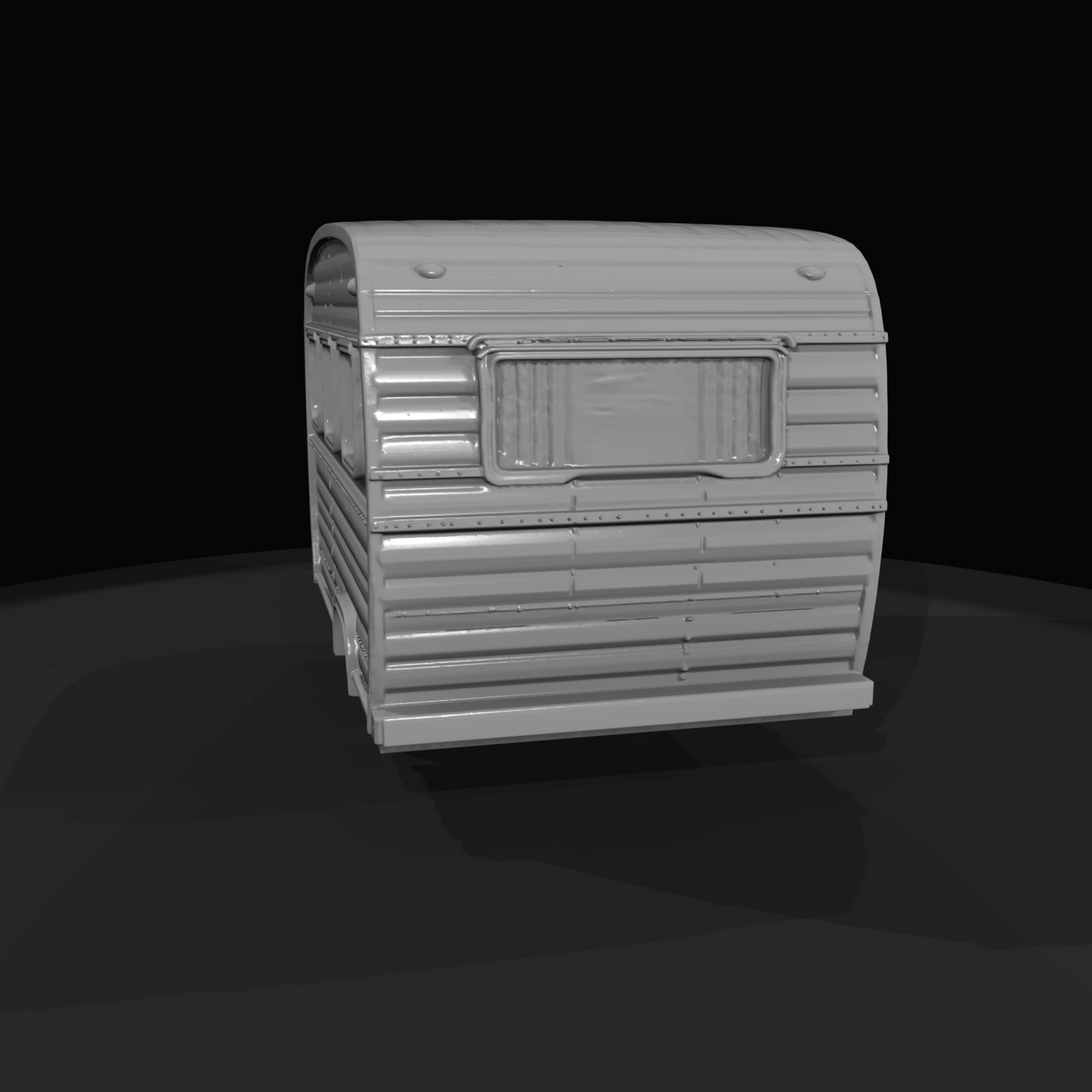 Small Ribbed Side Vintage Travel Trailer