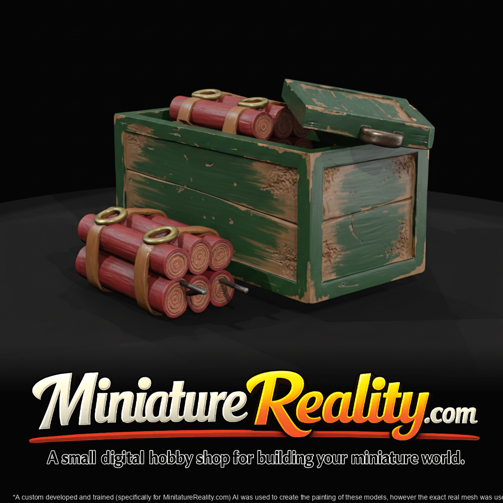 Crate Containing Bundled Dynamite Sticks (1930s)