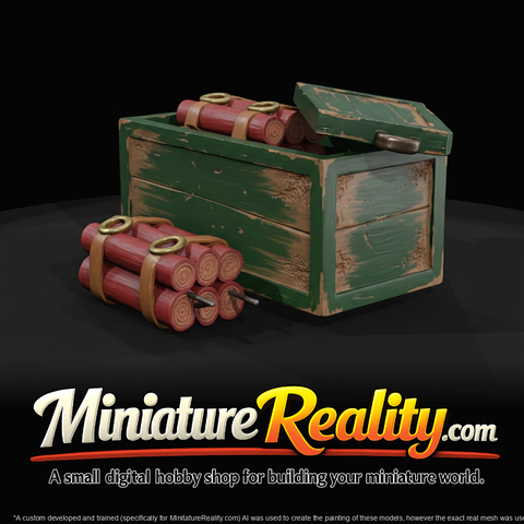 Crate Containing Bundled Dynamite Sticks (1930s)