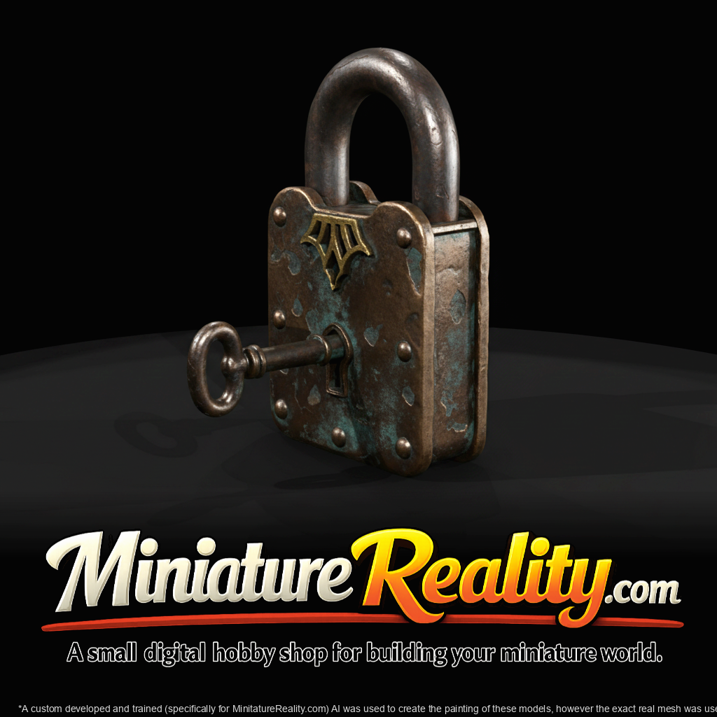 Old Metal Lock with Key