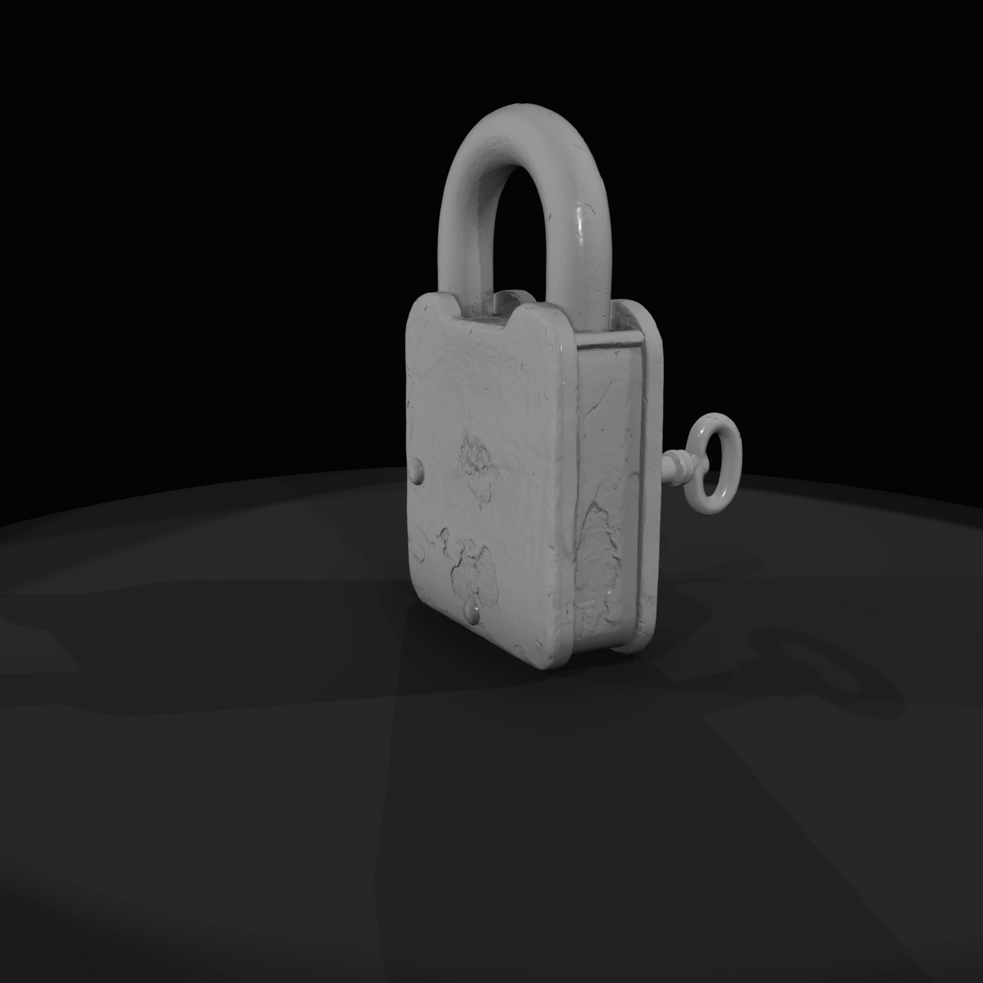 Old Metal Lock with Key