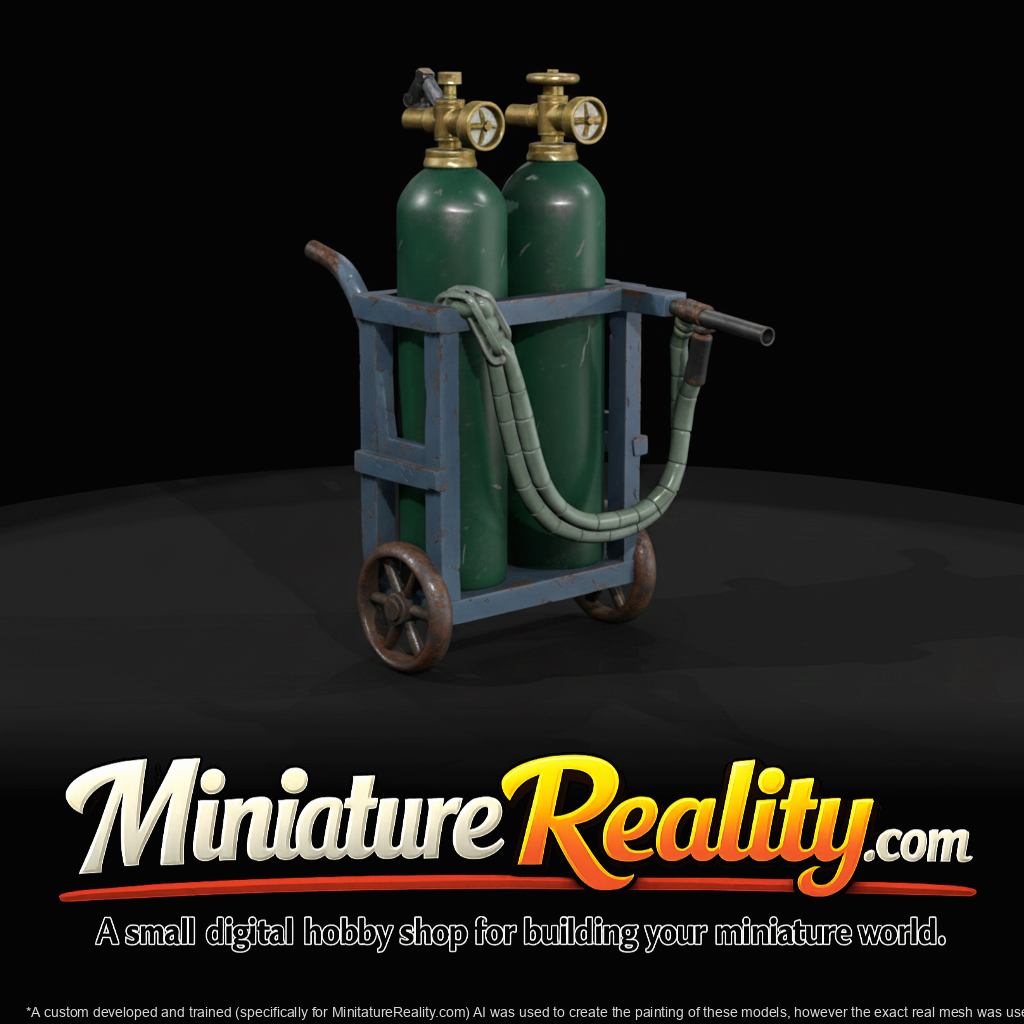 Two Cylinder Welding Cart With Torch And Hoses (1950s)
