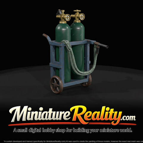 Two Cylinder Welding Cart With Torch And Hoses (1950s)