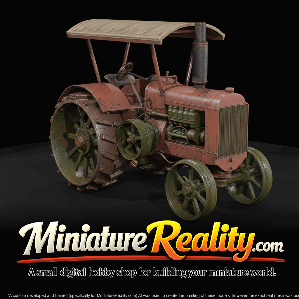 Antique Traction Engine Early Farm Tractor (estimated)