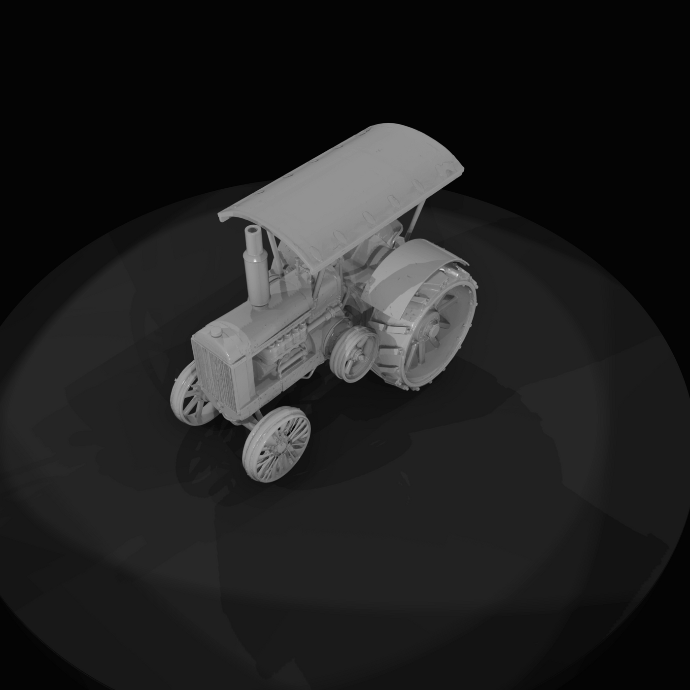 Antique Traction Engine Early Farm Tractor (estimated)