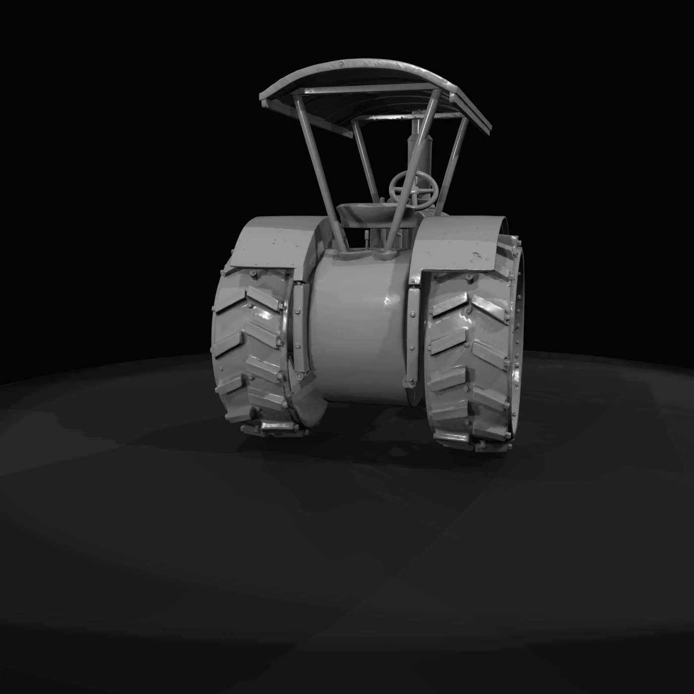 Antique Traction Engine Early Farm Tractor (estimated)