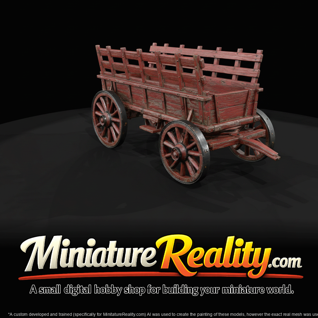 wooden hay wagon–farm cart (1880s–1940s) — rusted metal fittings, horse-drawn agricultural