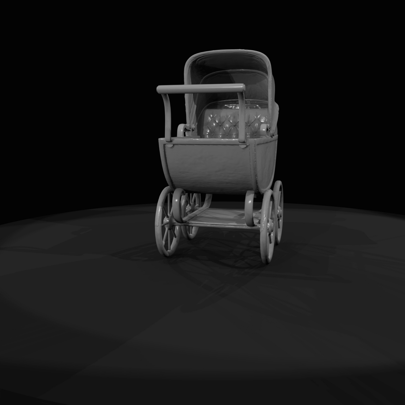 Antique Doll Pram Perambulator Doll Carriage (1890s-1910s)