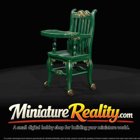 Antique Wooden High Chair (late 19th century)