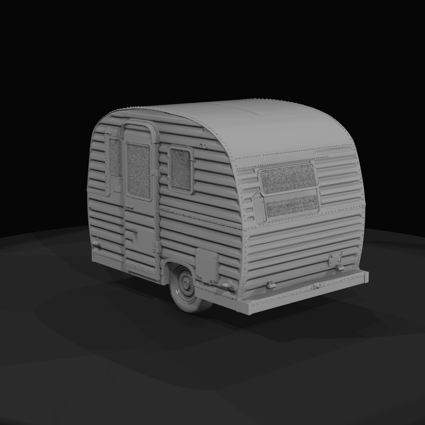 small single-axle travel trailer / camper