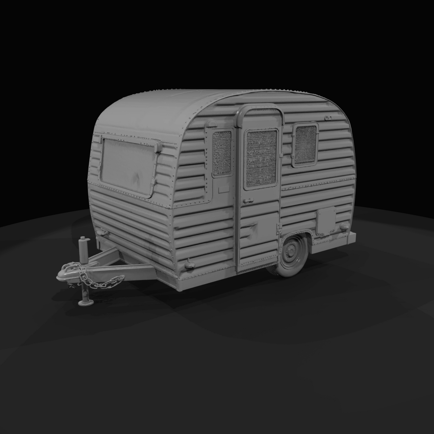 small single-axle travel trailer / camper