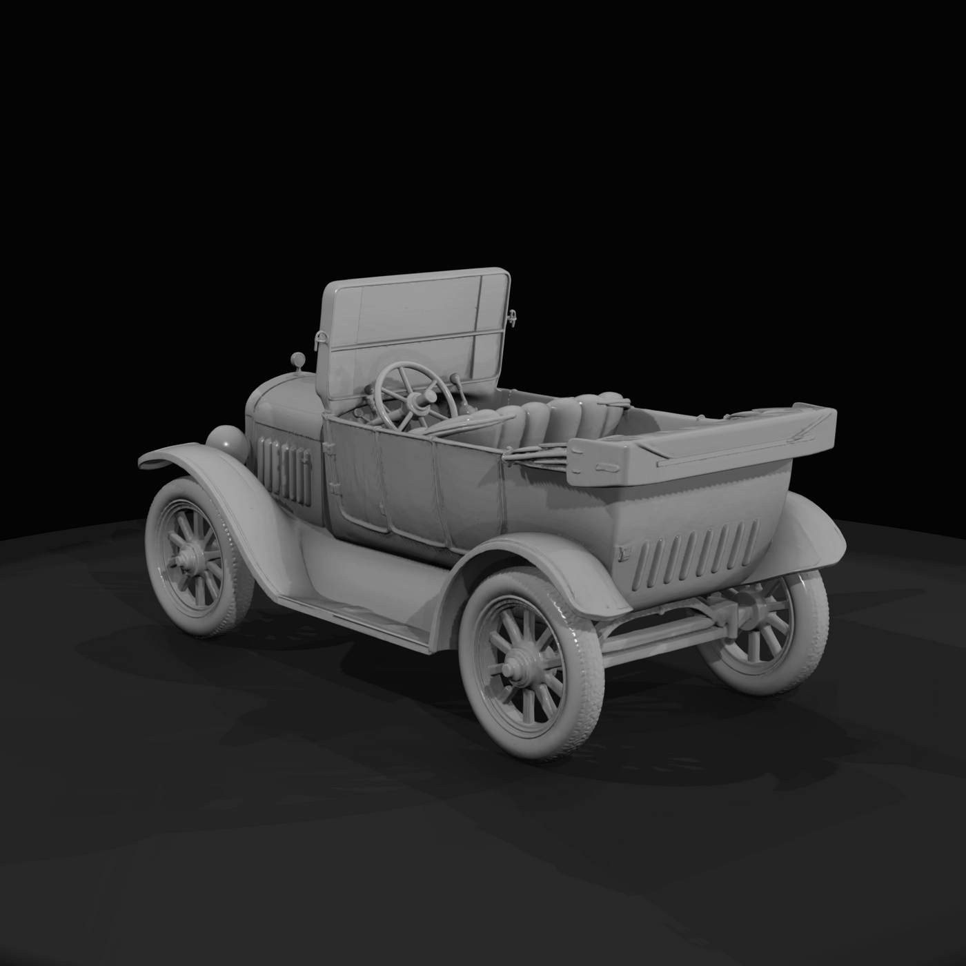 Vintage Open-Top Touring Car (1910s) — Car