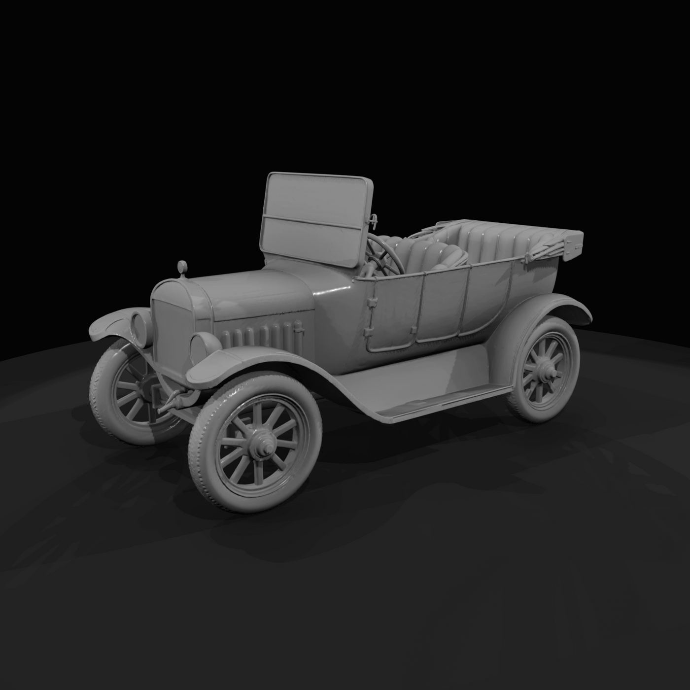 Vintage Open-Top Touring Car (1910s) — Car