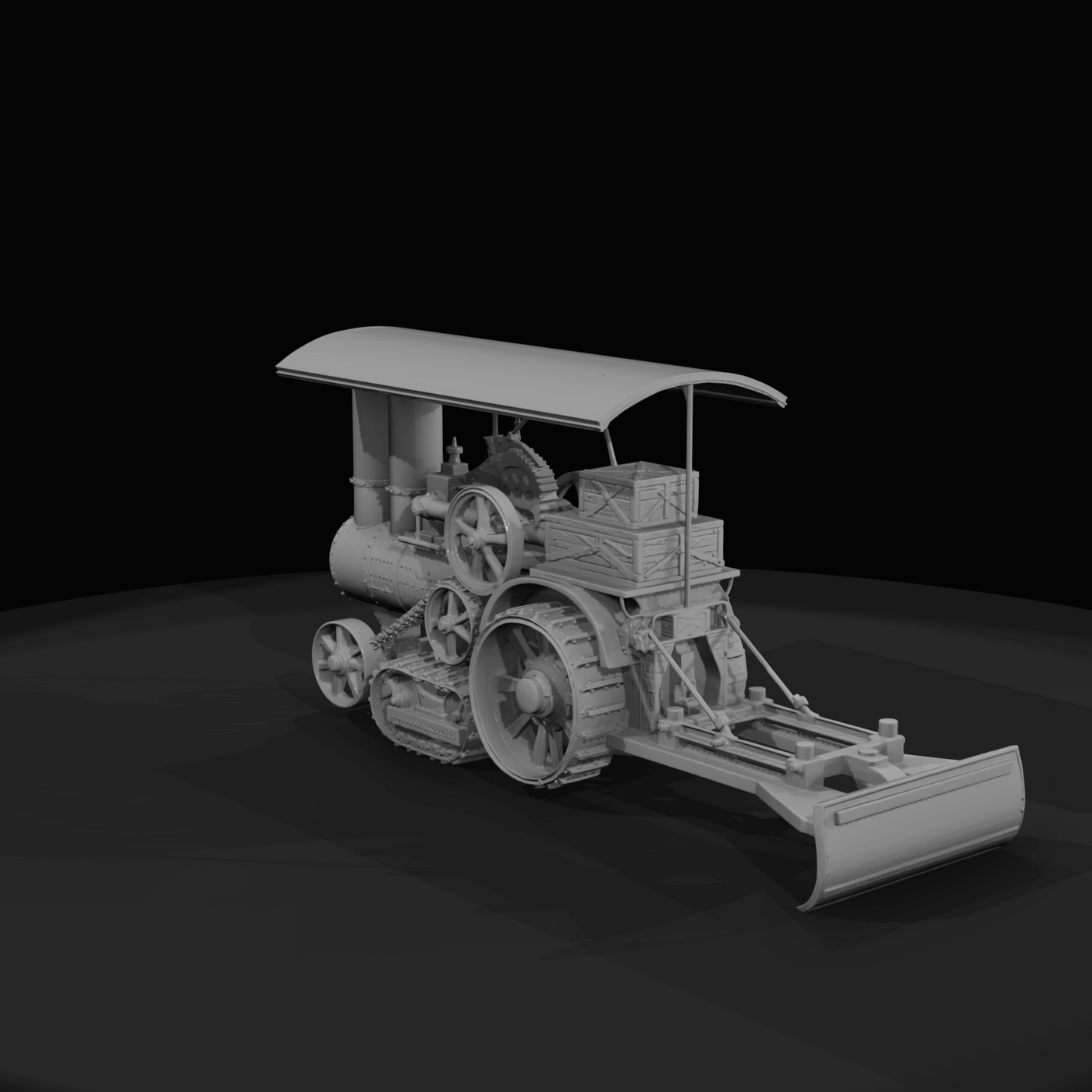 steam traction engine–agricultural tractor (1880s–1920s) — steam-powered, tracked farm machinery