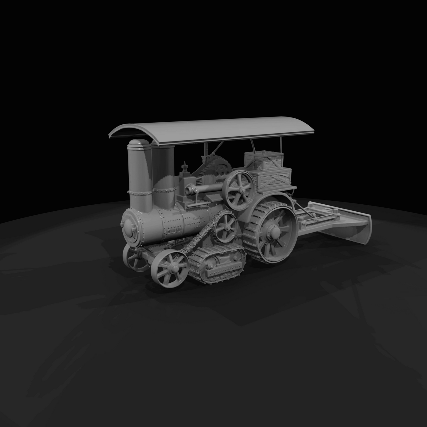 steam traction engine–agricultural tractor (1880s–1920s) — steam-powered, tracked farm machinery