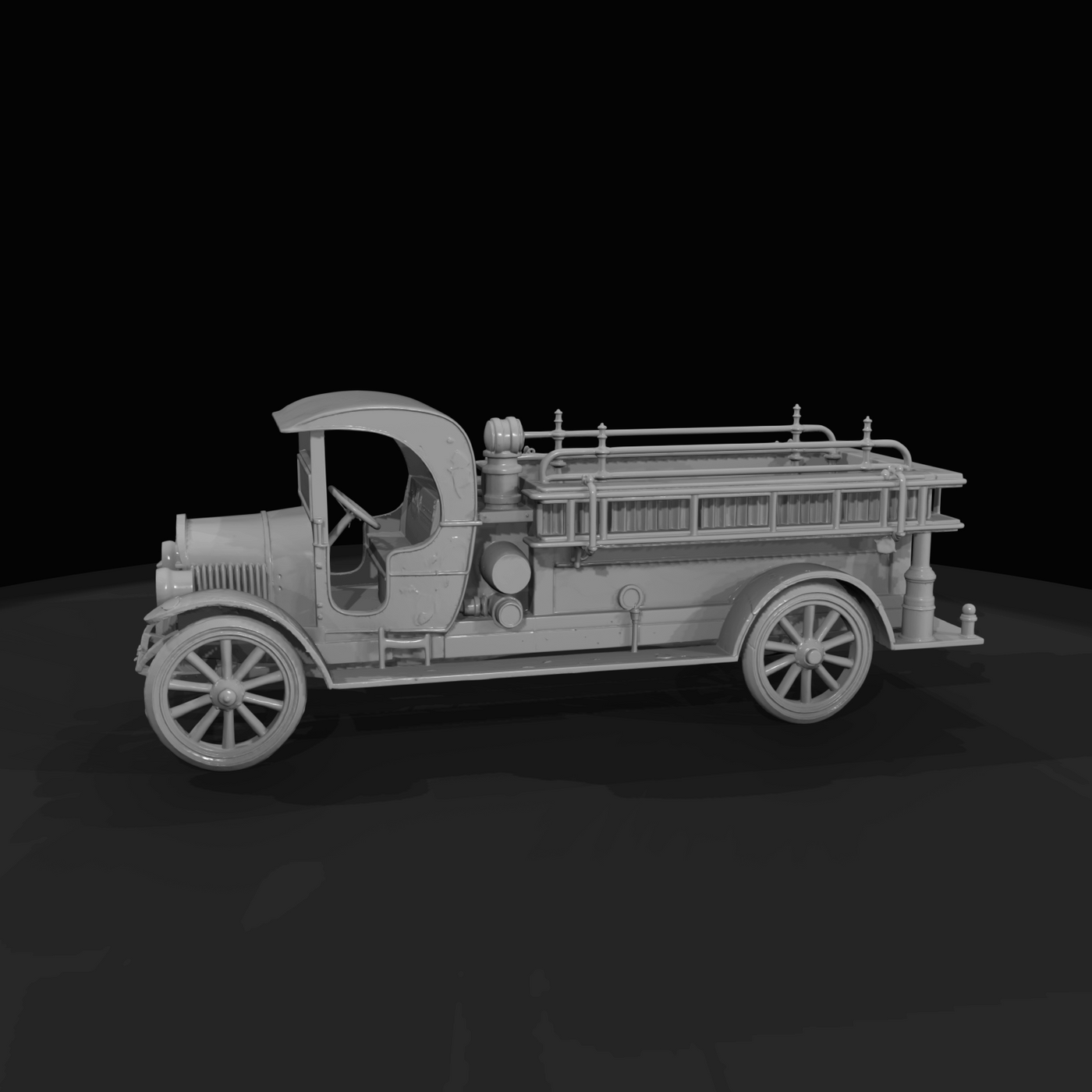 vintage parade fire engine / ladder wagon