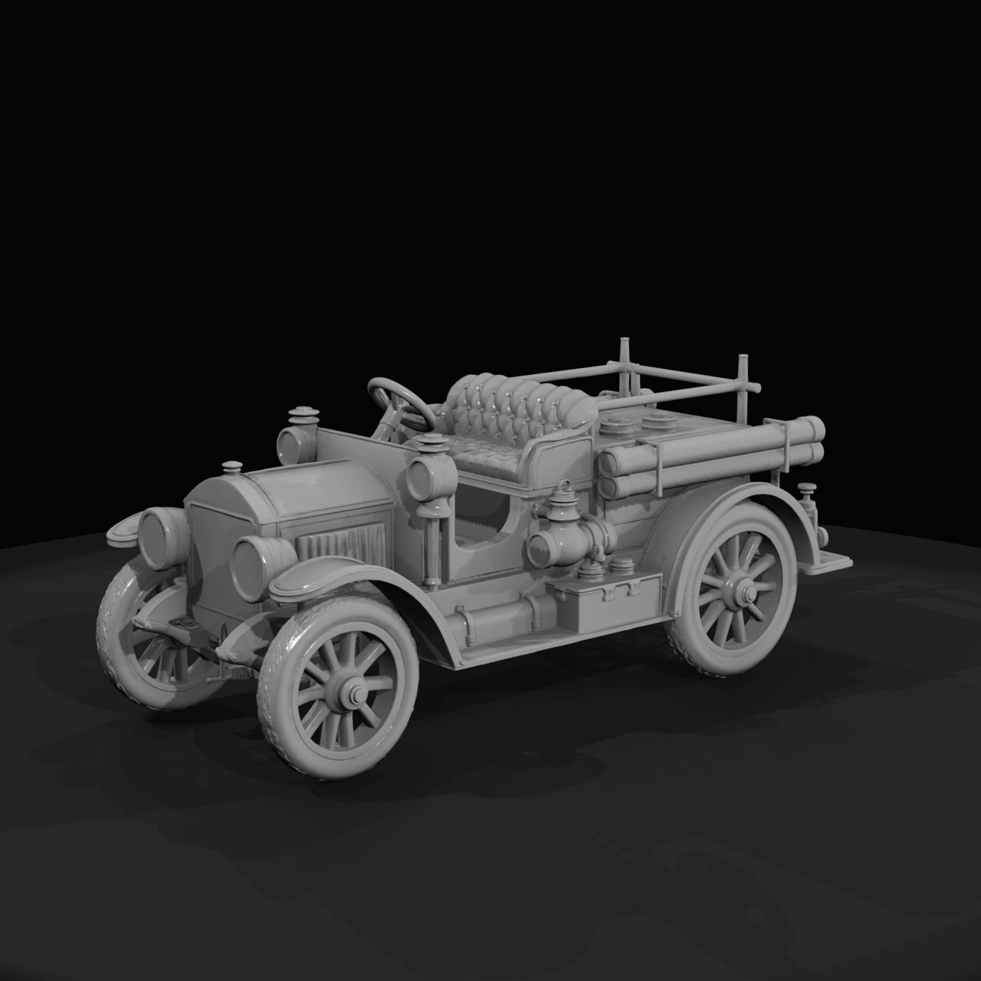 Antique Fire Engine Early 20th Century Motorized Pumper (1910s)