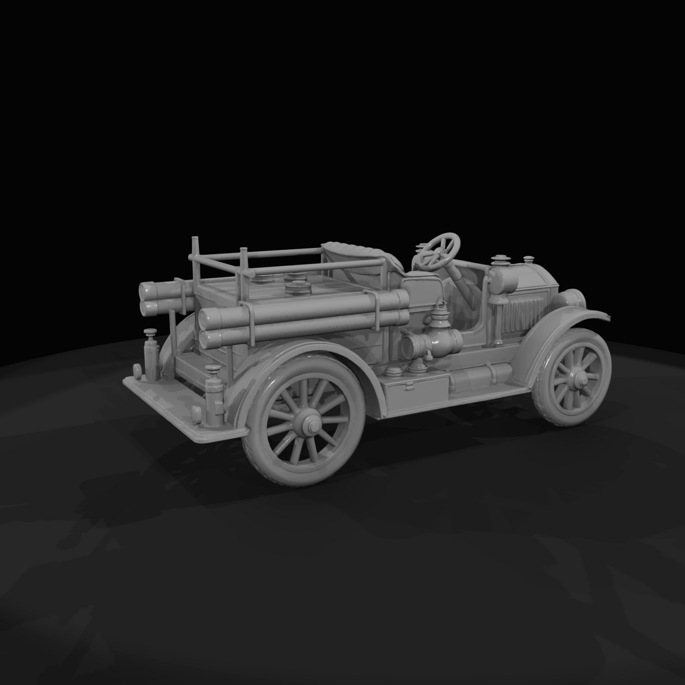Antique Fire Engine Early 20th Century Motorized Pumper (1910s)