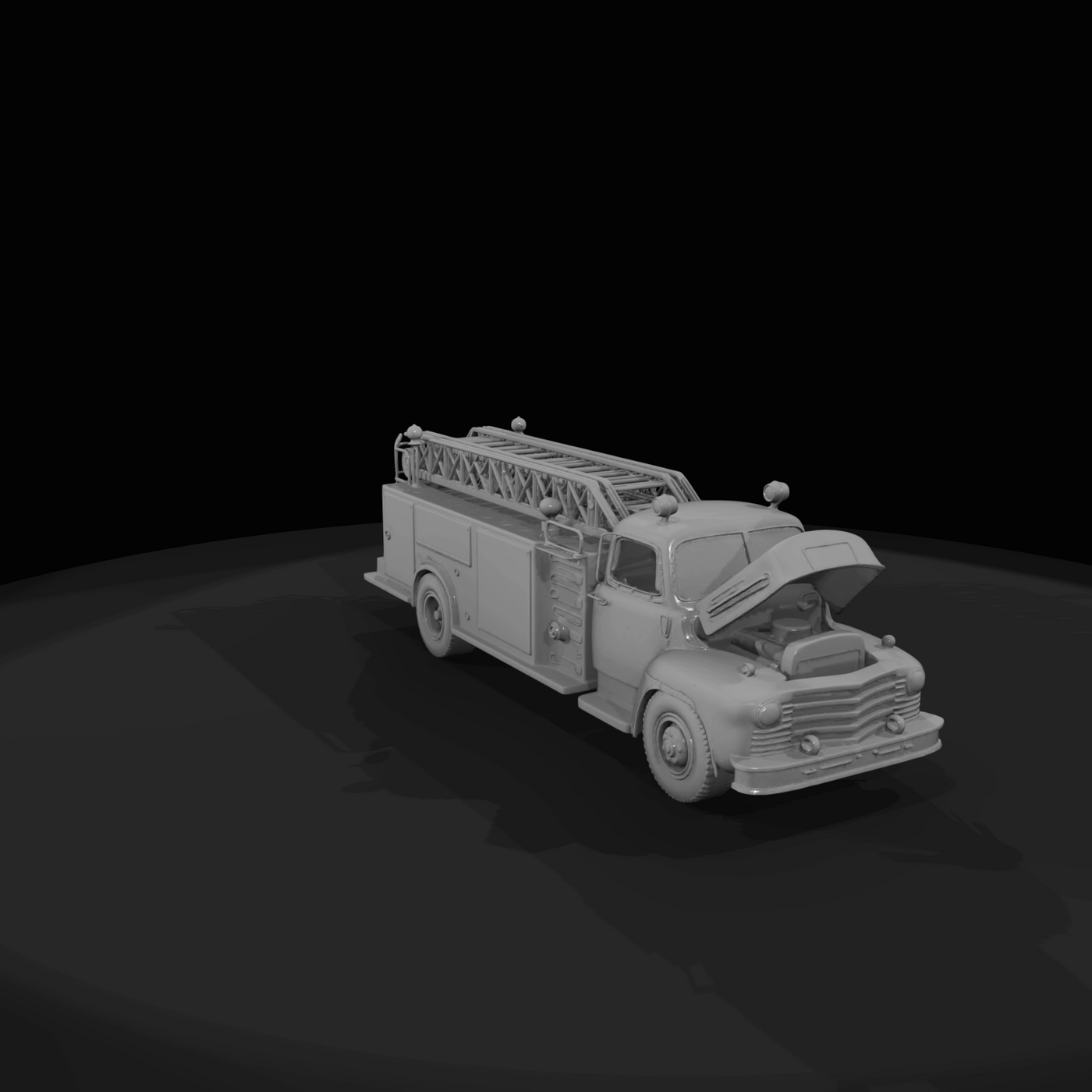 vintage ladder fire truck
