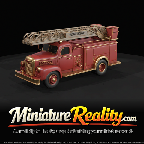 Vintage Emergency Ladder Truck Forest Lake Unit (1950s)