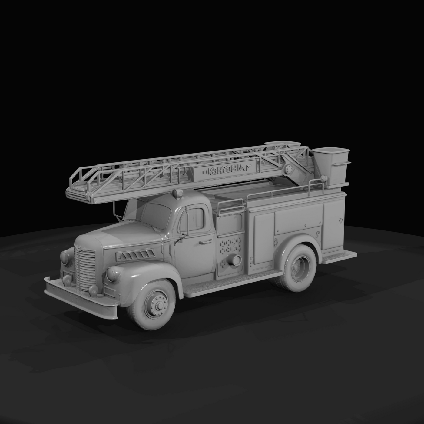 Vintage Emergency Ladder Truck Forest Lake Unit (1950s)