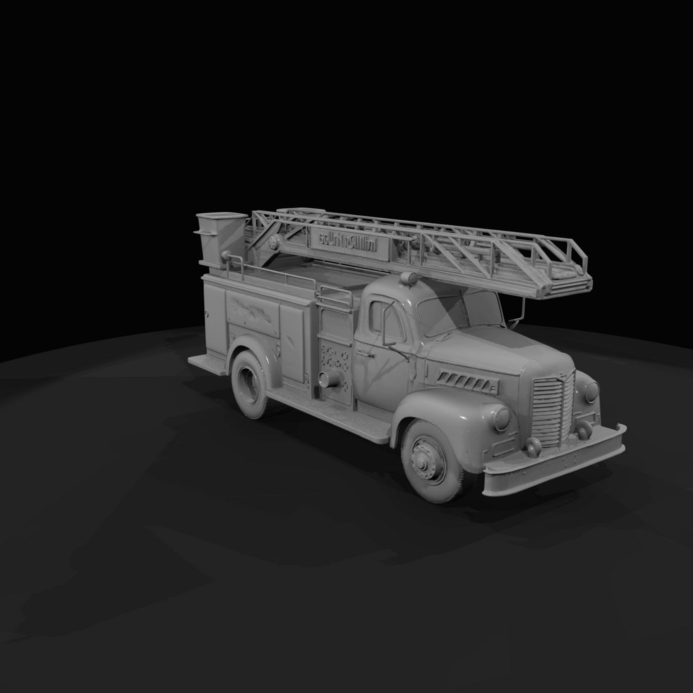 Vintage Emergency Ladder Truck Forest Lake Unit (1950s)