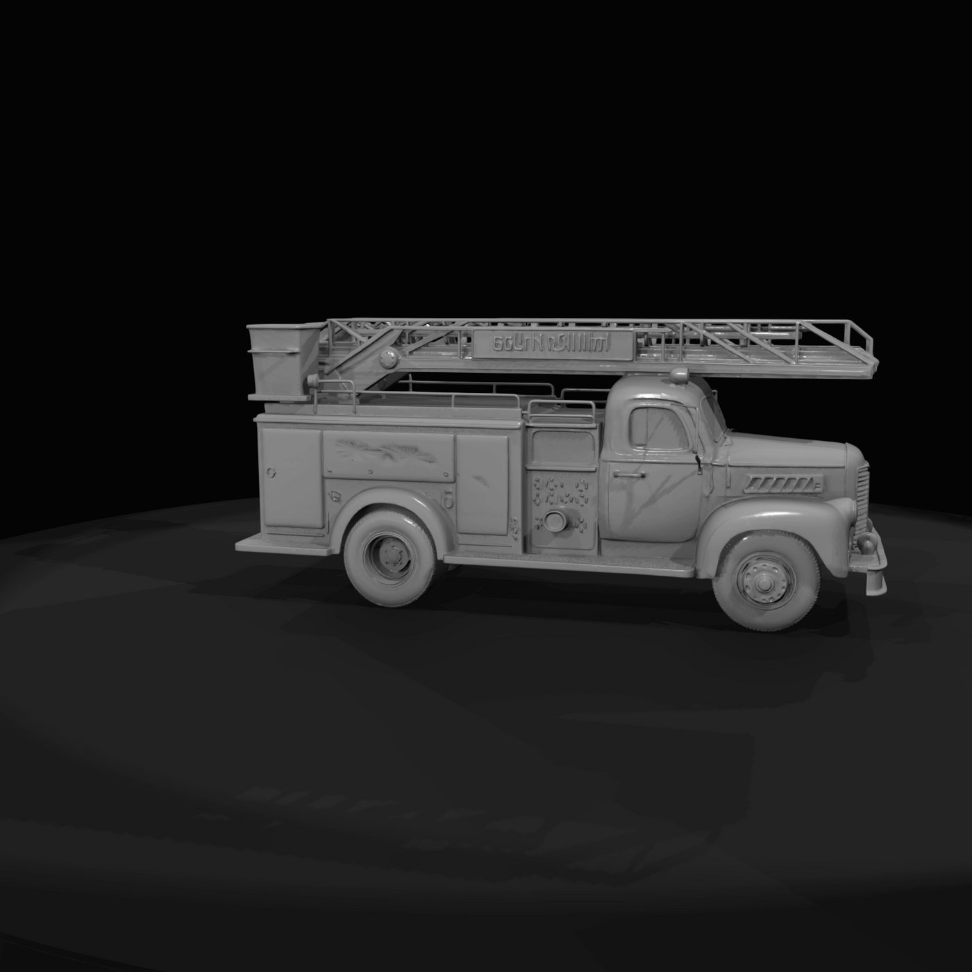 Vintage Emergency Ladder Truck Forest Lake Unit (1950s)