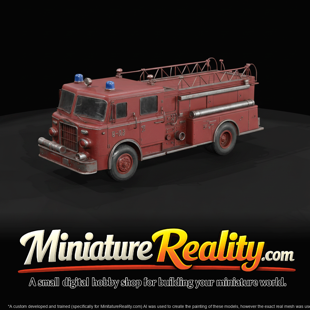fire truck (aerial ladder truck)