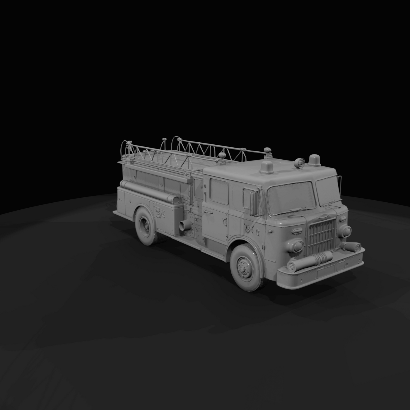 fire truck (aerial ladder truck)