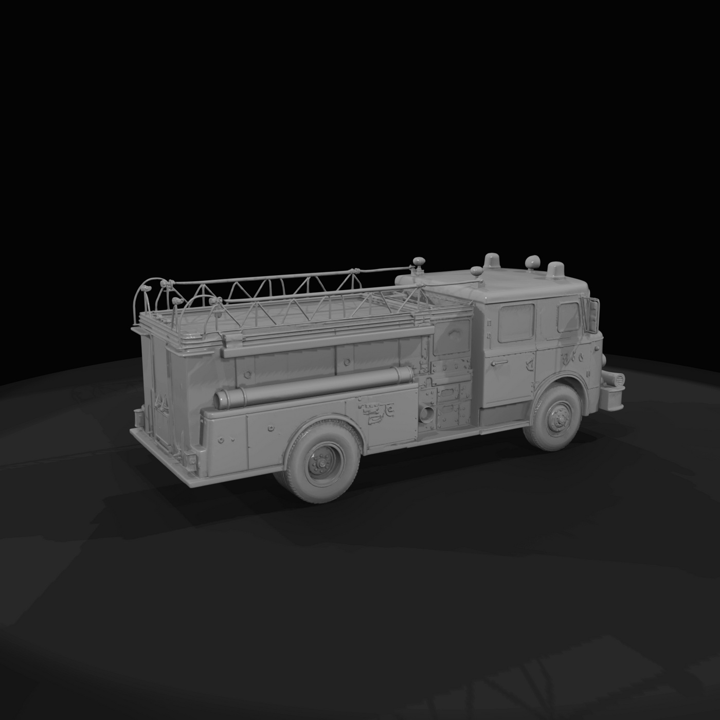 fire truck (aerial ladder truck)
