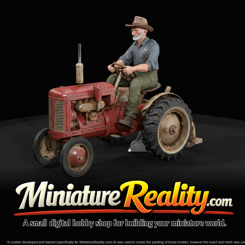 Small Agricultural Tractor With Seated Operator (1940s-1950s)