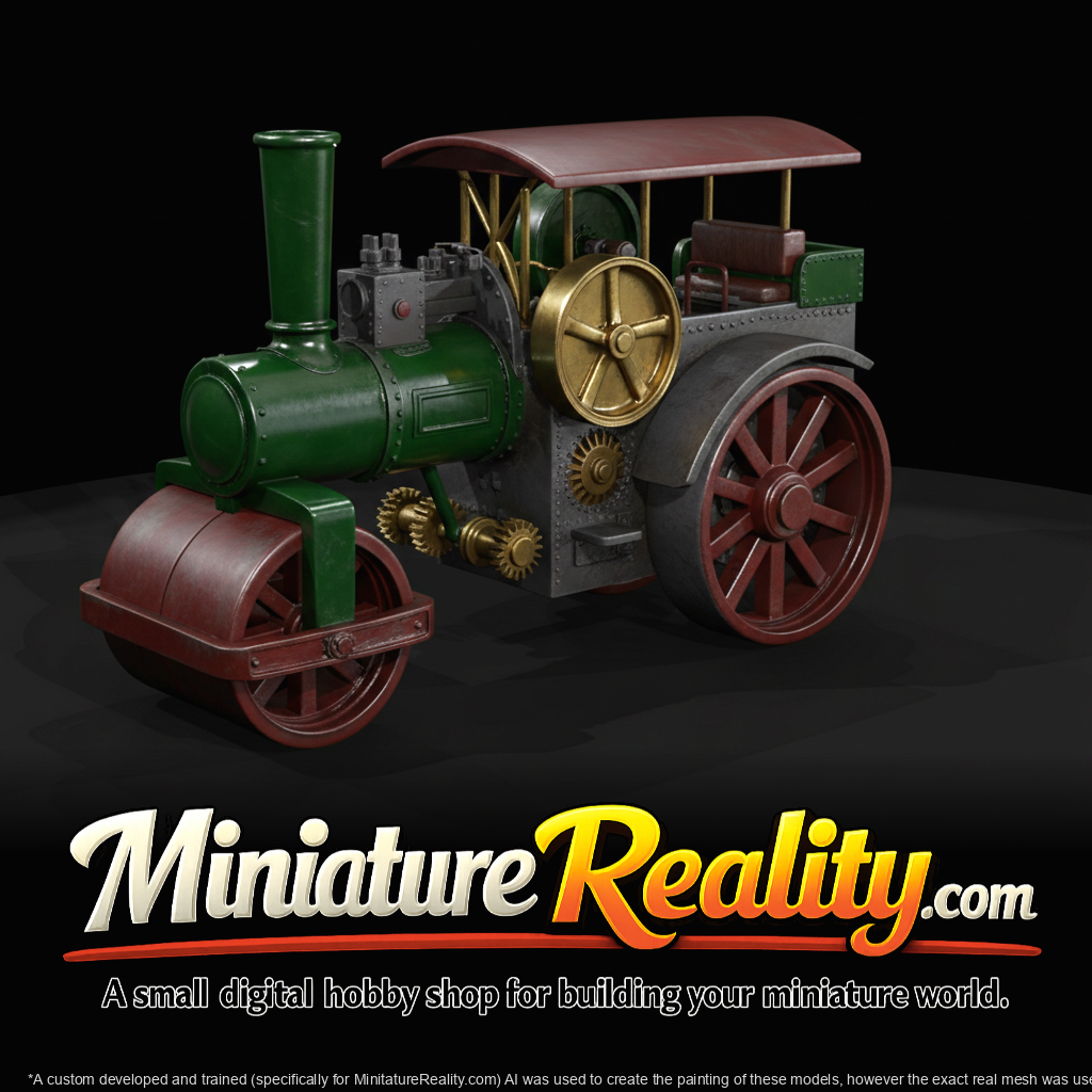 Early 20th Century Steamroller Road Roller (estimated)