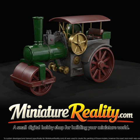 Early 20th Century Steamroller Road Roller (estimated)