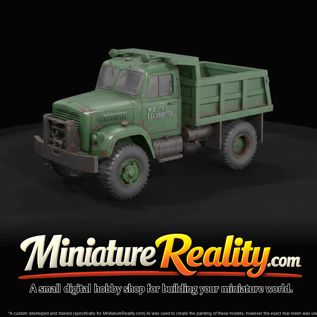 Yellow Municipal Highway Dump Truck Single Rear Axle Vintage Utility Truck (1960s)