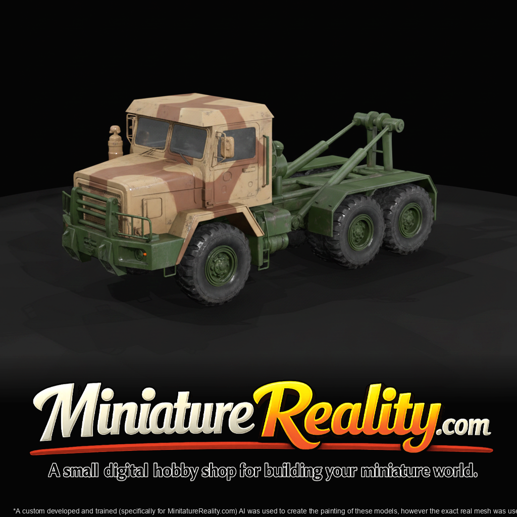 6x6 heavy duty roll-off / hook-lift logistics truck (similar to military cargo/utility trucks)