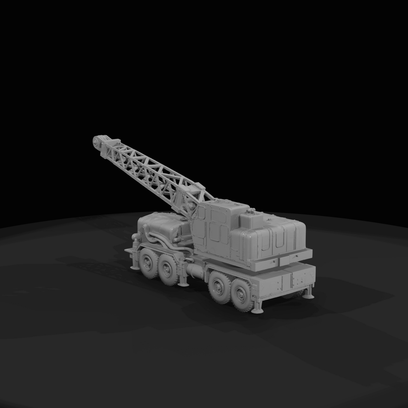 truck-mounted lattice-boom crane (construction vehicle)