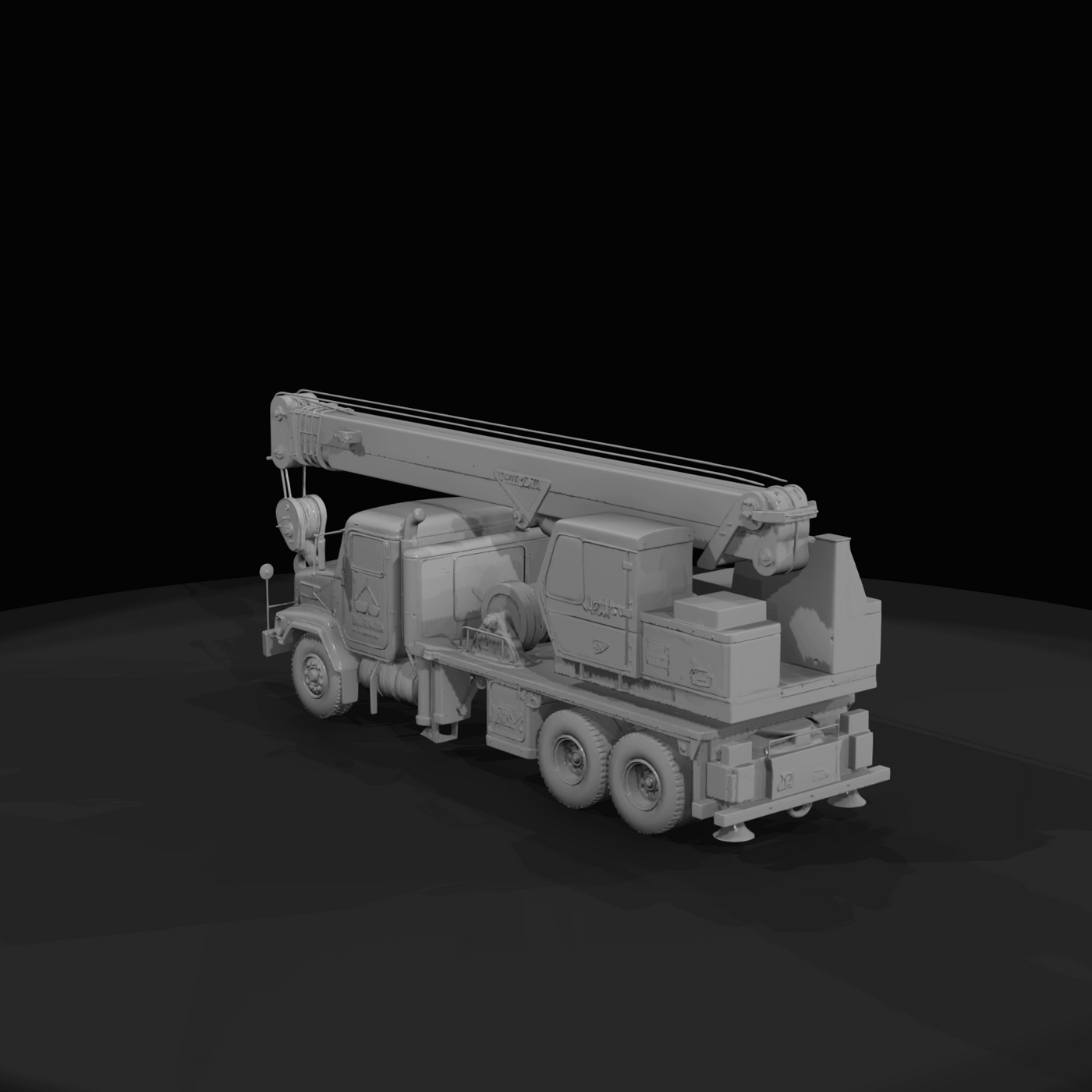 mobile boom crane truck