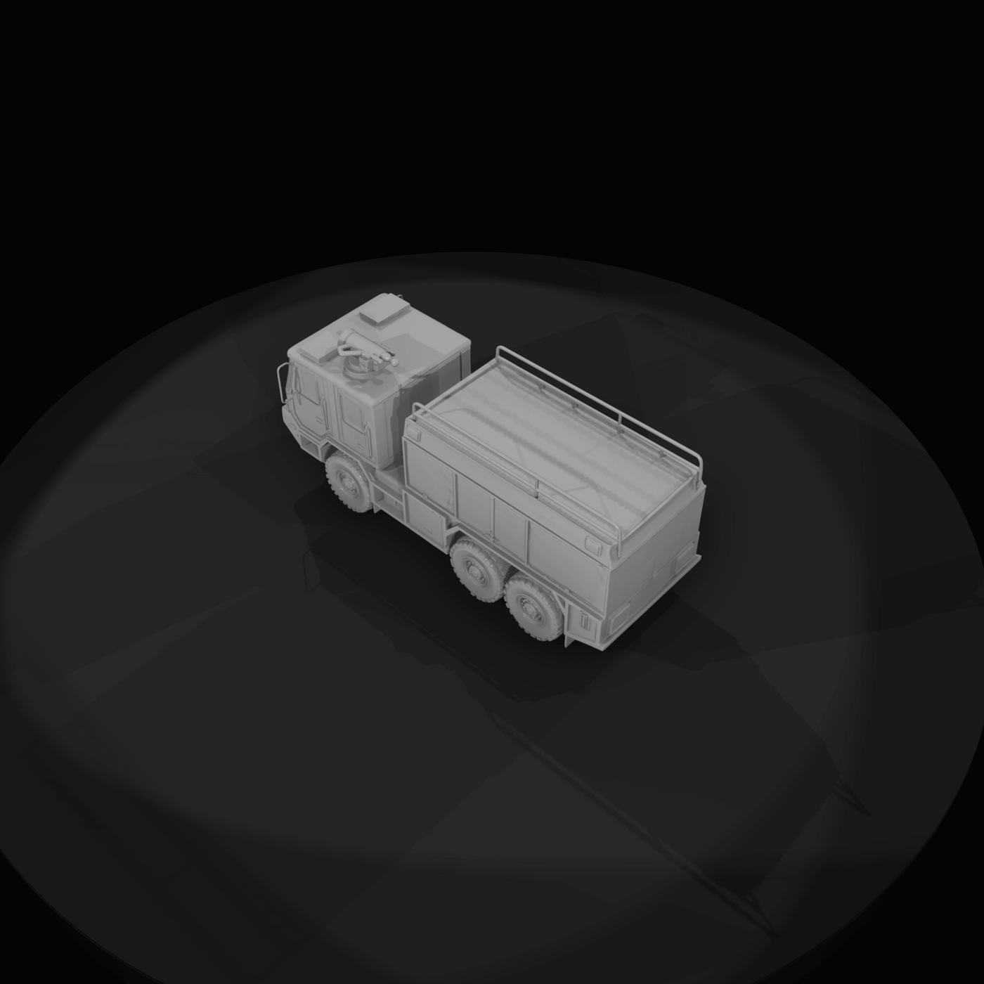 6x6 heavy-duty utility/support truck (similar to airport rescue or tactical logistics vehicles)