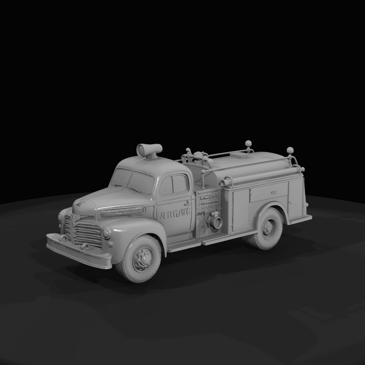 Municipal Fire Engine Water Tanker (1950s)
