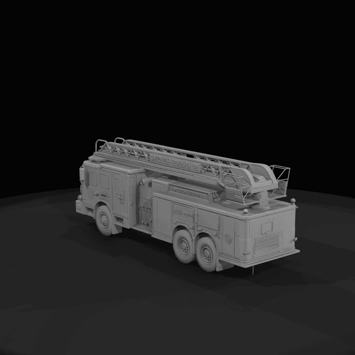 fire truck (aerial ladder truck)