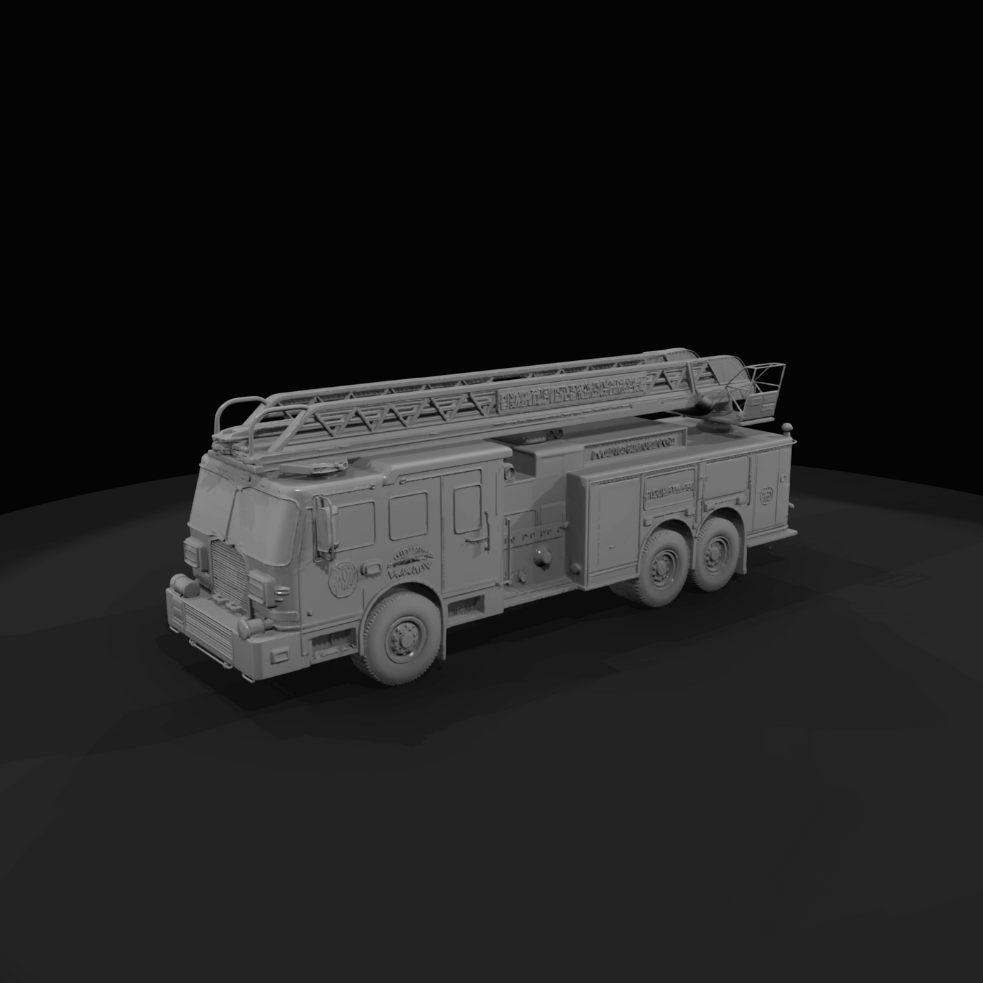 fire truck (aerial ladder truck)