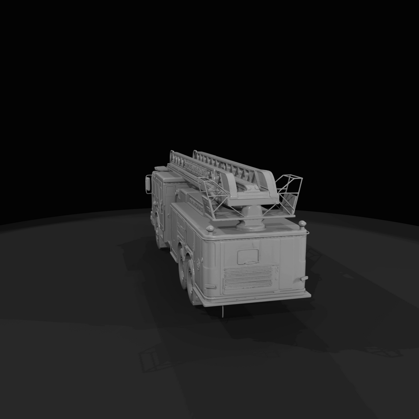 fire truck (aerial ladder truck)