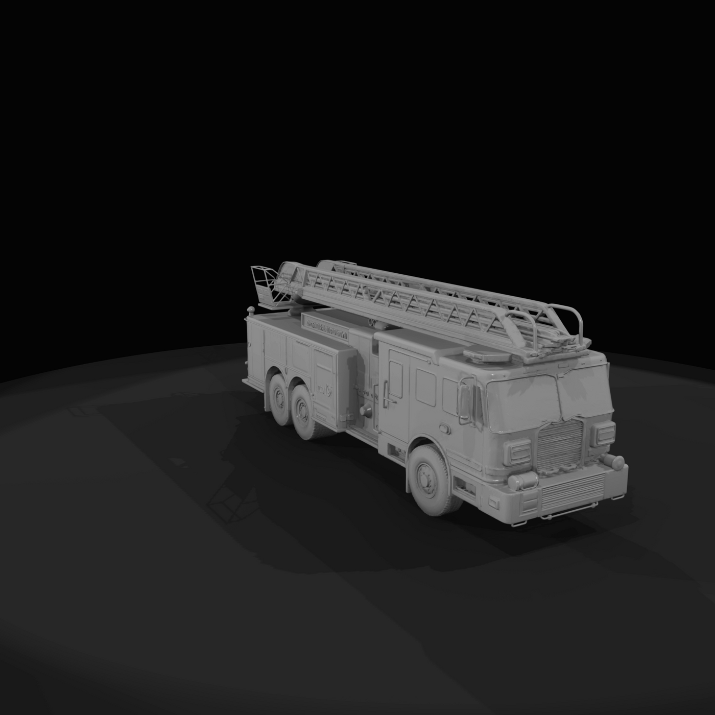 fire truck (aerial ladder truck)