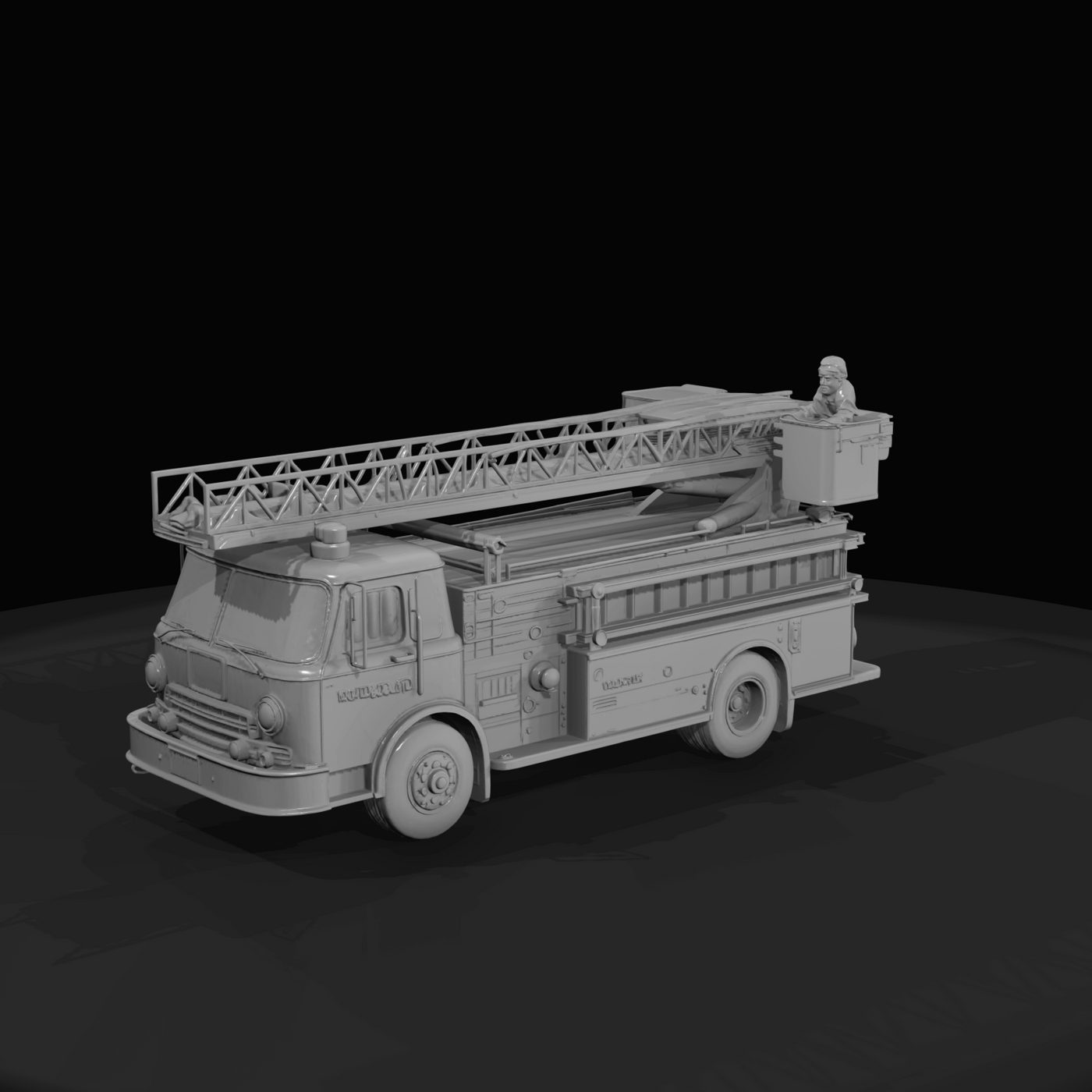 aerial ladder fire truck (snorkel)