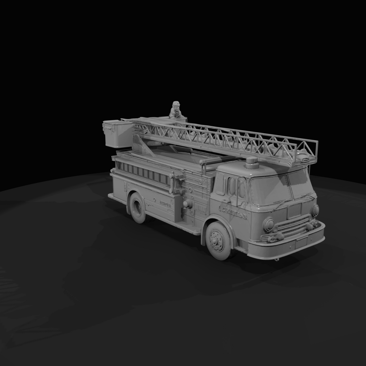 aerial ladder fire truck (snorkel)