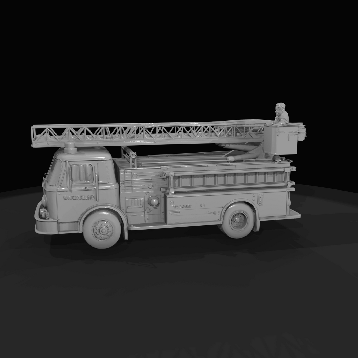 aerial ladder fire truck (snorkel)