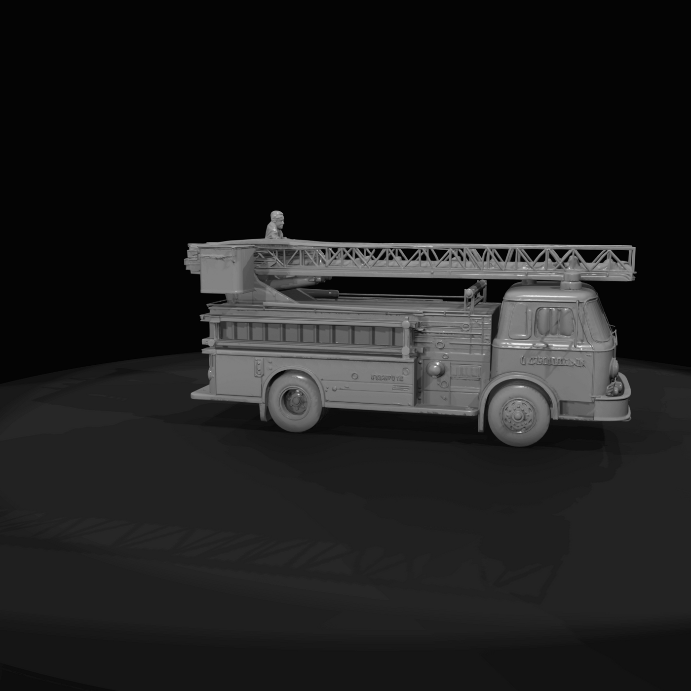 aerial ladder fire truck (snorkel)