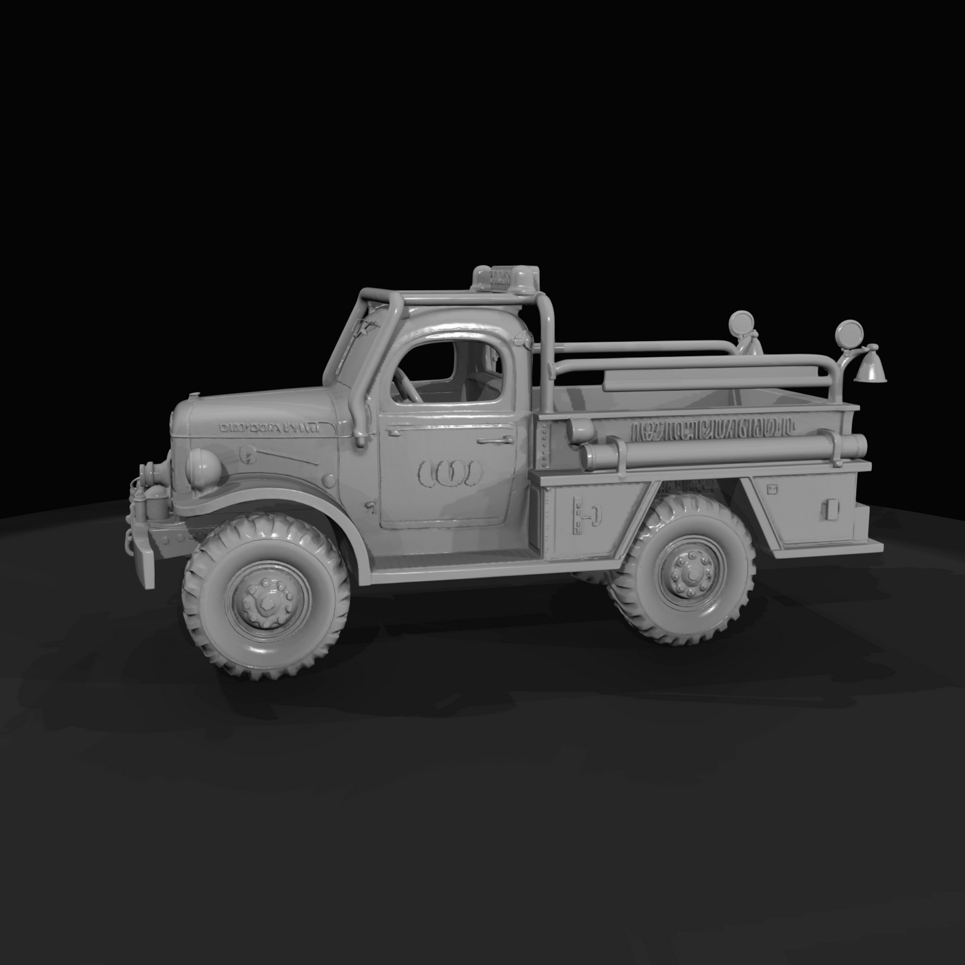 off-road 6x6 brush fire truck